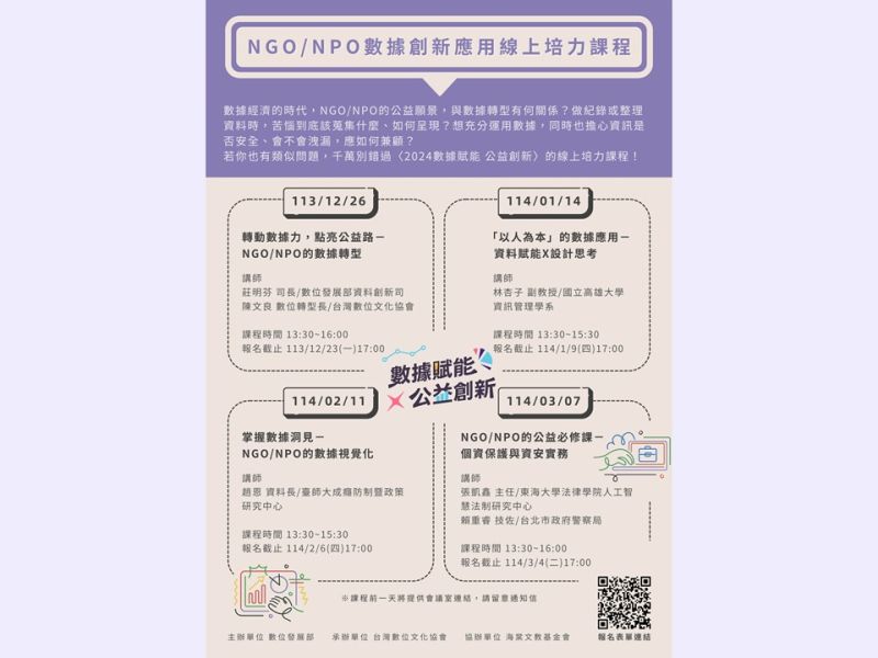 拼湊屬於公益組織的「夢想拼圖」！NGO/NPO數據培力線上課程，開課囉！